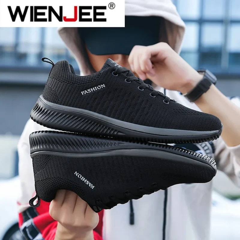 Men Running Walking Knit Shoe Casual Sneakers Breathable Sports Running Athletic Gym Lightweight Outdoor Women Shoes Size38-47