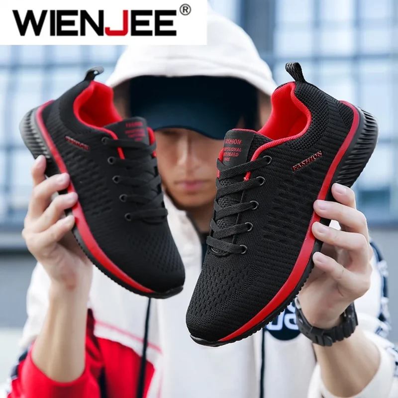 Men Running Walking Knit Shoe Casual Sneakers Breathable Sports Running Athletic Gym Lightweight Outdoor Women Shoes Size38-47