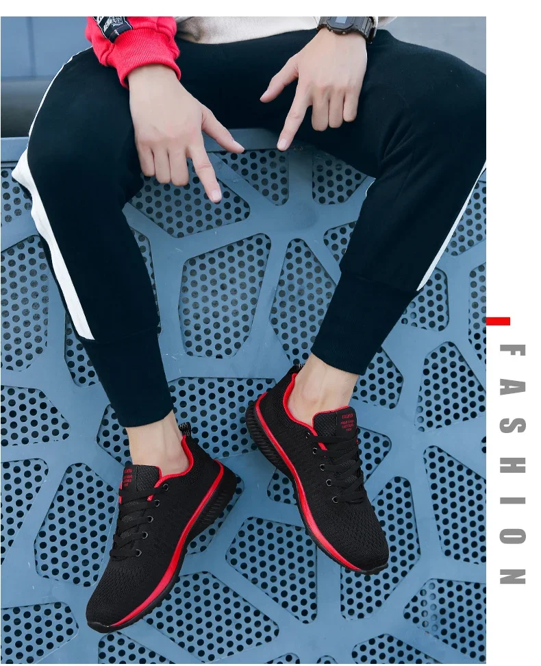 Men Running Walking Knit Shoe Casual Sneakers Breathable Sports Running Athletic Gym Lightweight Outdoor Women Shoes Size38-47