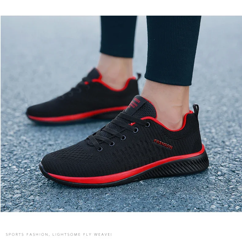 Men Running Walking Knit Shoe Casual Sneakers Breathable Sports Running Athletic Gym Lightweight Outdoor Women Shoes Size38-47