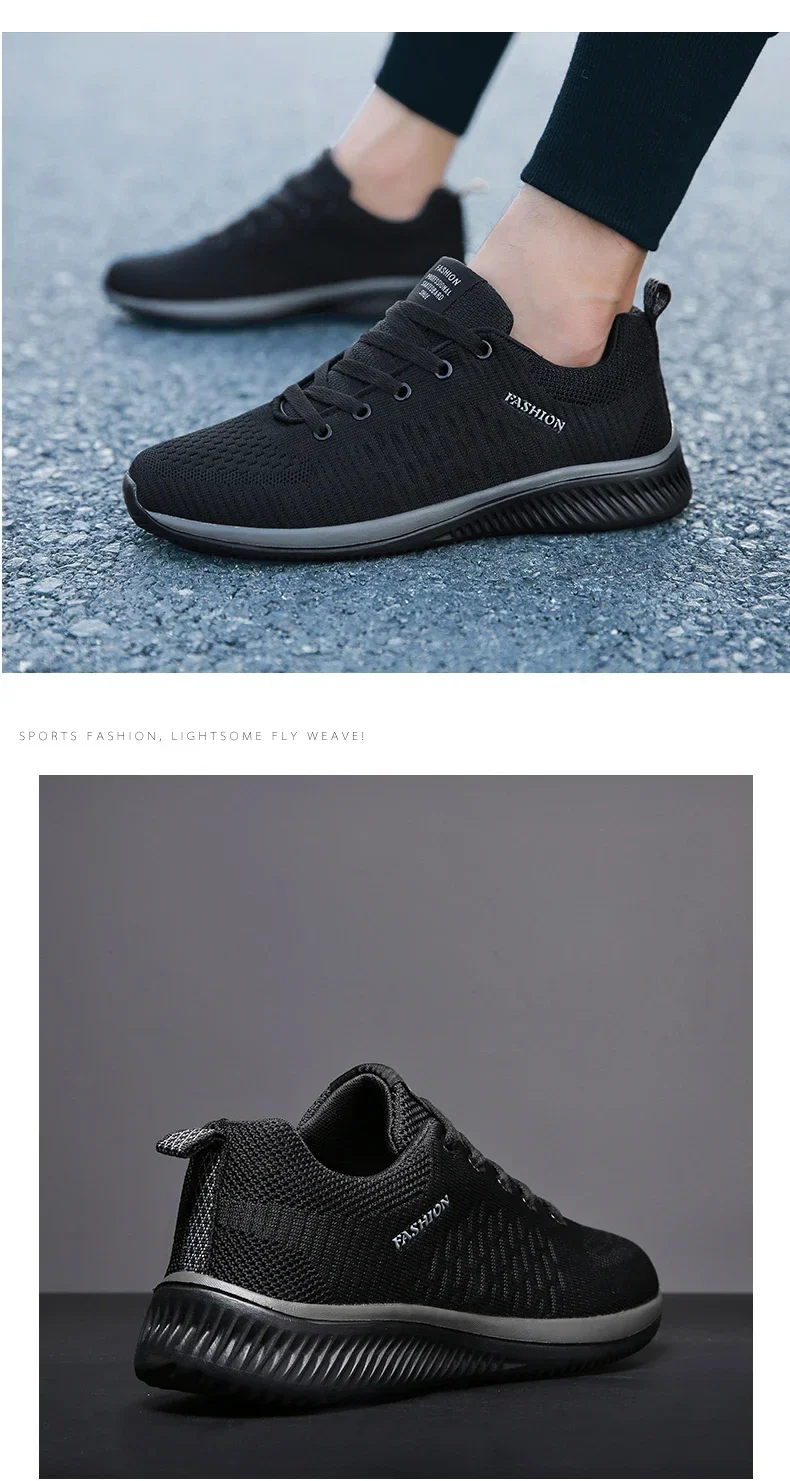 Men Running Walking Knit Shoe Casual Sneakers Breathable Sports Running Athletic Gym Lightweight Outdoor Women Shoes Size38-47