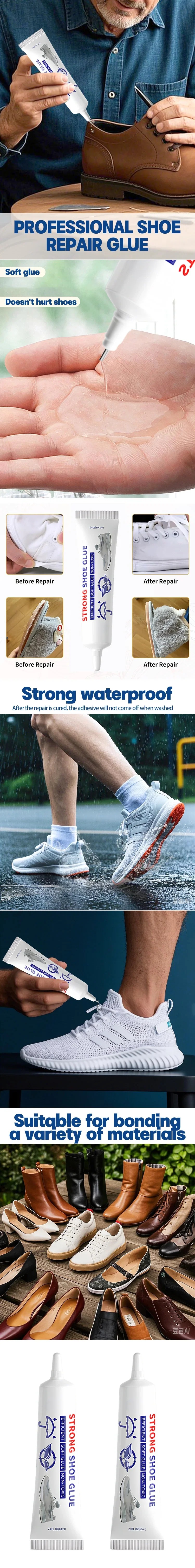 Waterproof Shoes Glue Super Strong Adhesive Clear Repair Sole for Sneakers Transparent Sealant Home Shoe-Repairing Adhesive