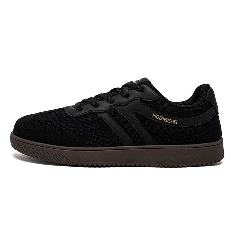 HOBIBEAR Wide Toe Shoes Mens Womens Minimalist Fabric Sneaker Lace Up Casual Walking Shoes