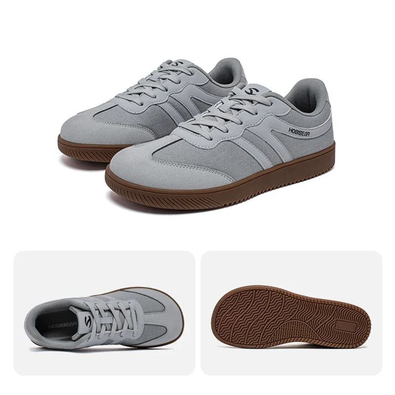HOBIBEAR Wide Toe Shoes Mens Womens Minimalist Fabric Sneaker Lace Up Casual Walking Shoes