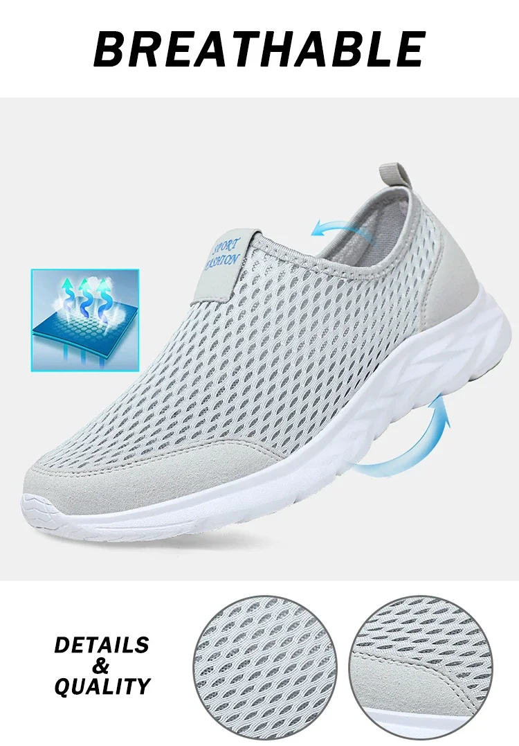 2025 New Shoes Men Loafers Light Walking Breathable Summer Comfortable Casual Shoes Men Sneakers Zapatillas Hombre Plus
