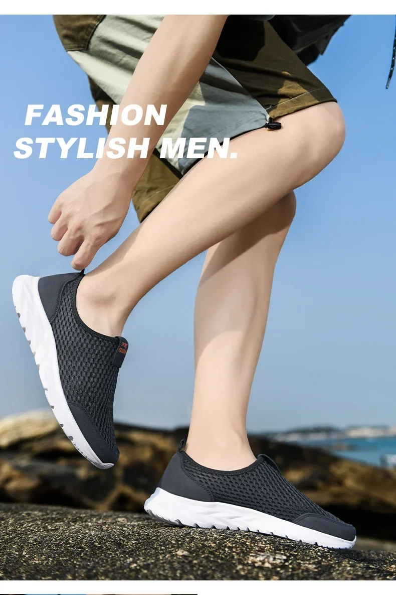2025 New Shoes Men Loafers Light Walking Breathable Summer Comfortable Casual Shoes Men Sneakers Zapatillas Hombre Plus