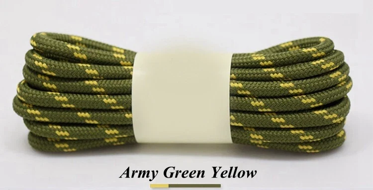 1Pair outdoor sport round shoelaces for boots hiking slip rope shoe laces sneakers shoelace strings100/120/140/160CM 19 Colors