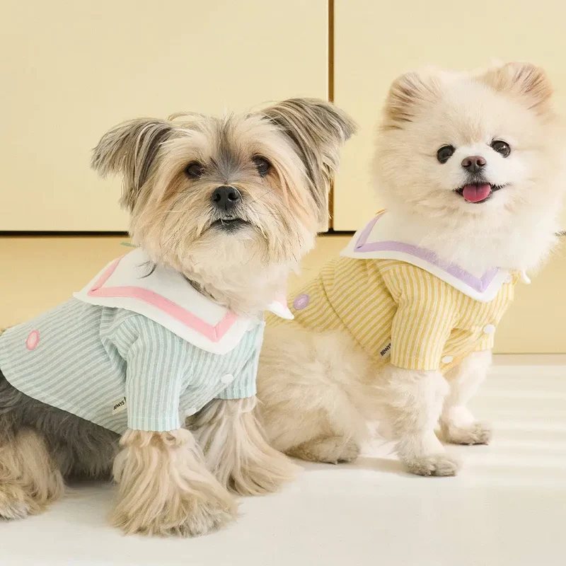 Pet Checkered Vest Cute Bear Two-leg T-shirt Thin and Breathable Shirt Cooling Vest for Dog Puppy Clothes