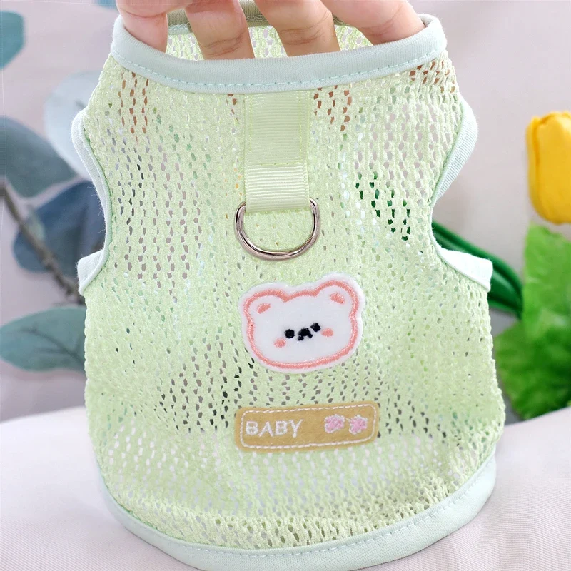 Summer Cooling Vest Thin Pet Dog Clothes Breathable Mesh Dog T Shirt Chihuahua Bichon Dog Clothing Cat Vests Puppy Undershirts