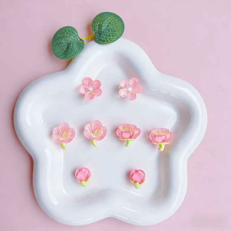 Hot sales Fashion shoe Charms for Iced Cherry Blossoms Clogs Shoe Buckle Cute shoe Accessories Decoration for Girls Gift