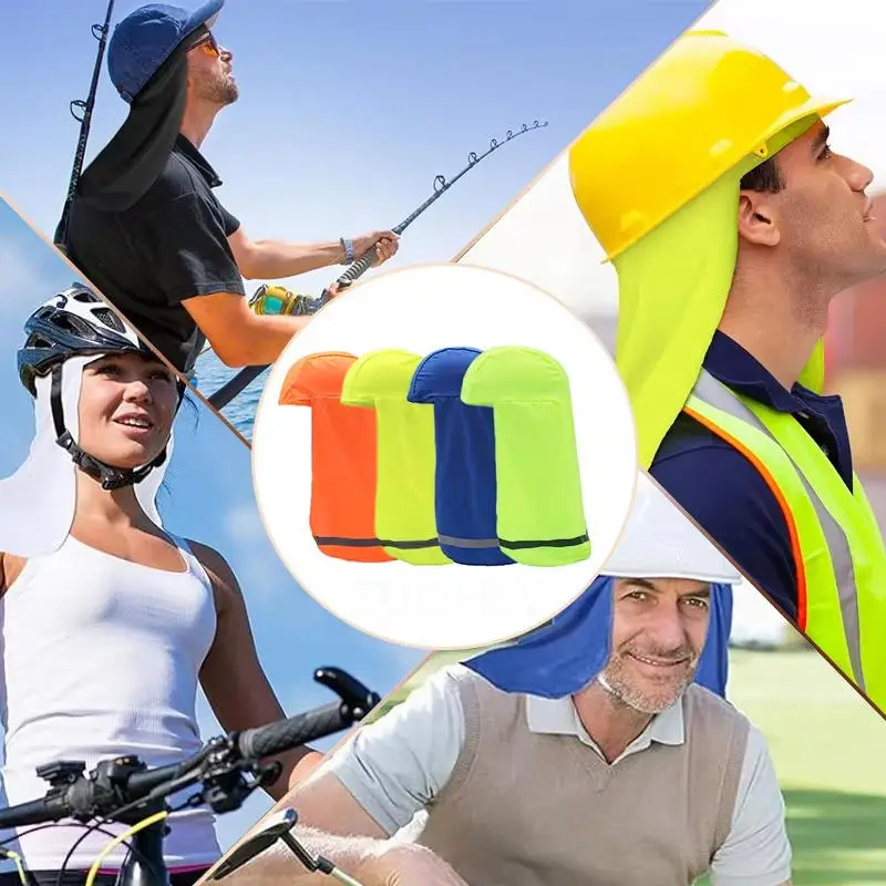 Cooling Cap Elastic Sun Shade Hat Wide Brim Neck Shield Elastic Hard Cap UV Protection to Cover Neck for Fishing Riding