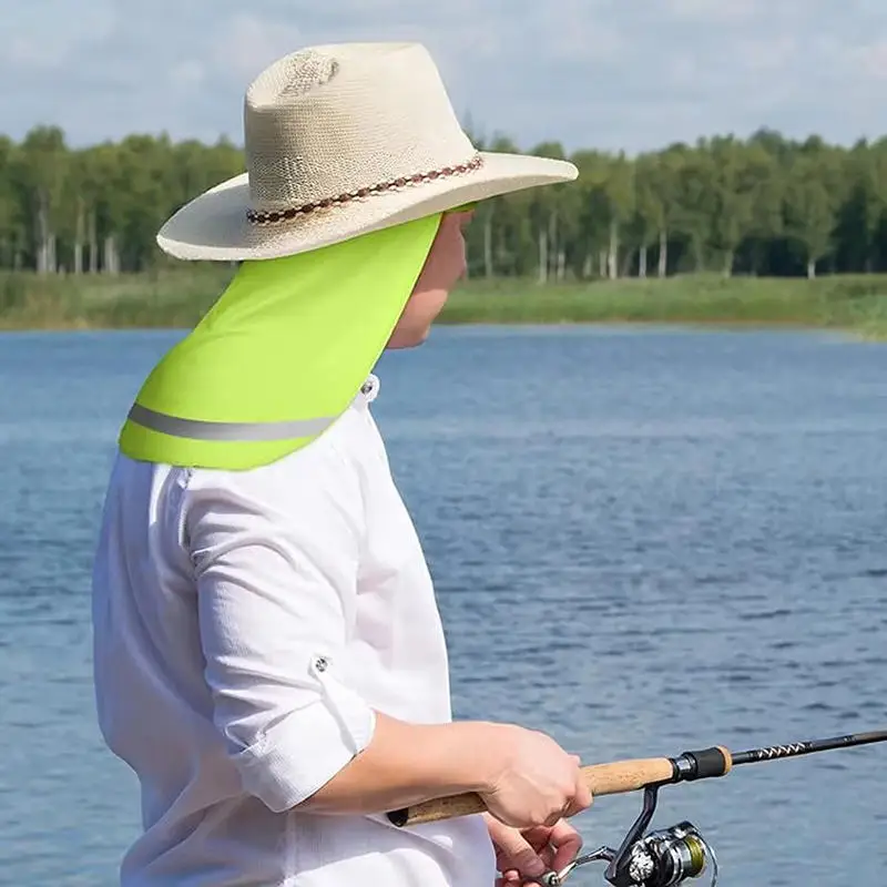 Cooling Cap Elastic Sun Shade Hat Wide Brim Neck Shield Elastic Hard Cap UV Protection to Cover Neck for Fishing Riding