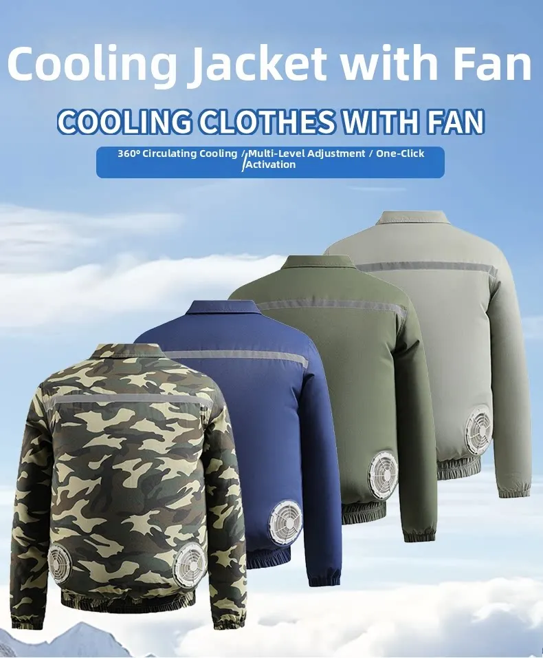Summer 4 Fans Air Conditioning Cooling Vest Men Women Ultralight Outdoor Jacket Sun Protection Windbreaker Travel Fishing Sports
