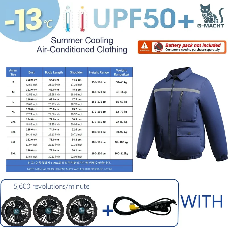 Summer 4 Fans Air Conditioning Cooling Vest Men Women Ultralight Outdoor Jacket Sun Protection Windbreaker Travel Fishing Sports