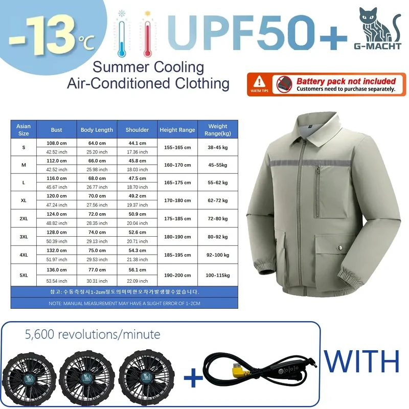 Summer 4 Fans Air Conditioning Cooling Vest Men Women Ultralight Outdoor Jacket Sun Protection Windbreaker Travel Fishing Sports