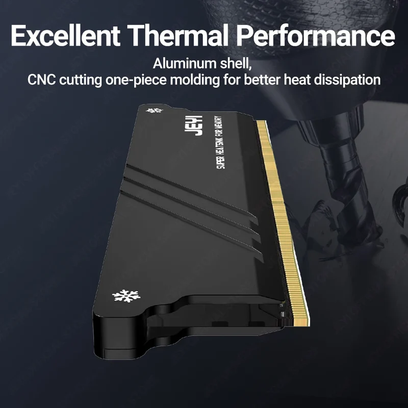 JEYI RAM Heatsink DDR2 DDR3 DDR4 DDR5 Aluminum Cooling Heatsink Memory With Thermal Pads Desktop for PC Easy Installation