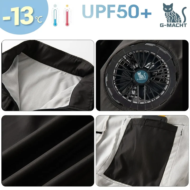 2026 New Cooling Vest Air Conditioner Clothes 3 Gears Wearable Cooling Fan Vest Breathable Sleeveless Workwear For Summer Outdoo