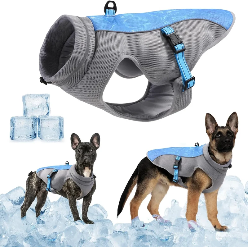 Summer Pet Dog Cooling Vest Heat Resistant Cool Dogs Clothes Breathable Sun-proof Clothing For Small Large Dogs Outdoor Walking