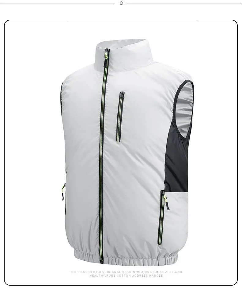 NEWS USB 12V/5V 4Fan Couples Summer Breathable Cooling Vest Sleeveless Fan Air Conditioner Jacket Heat Resistant Outdoor Workwea