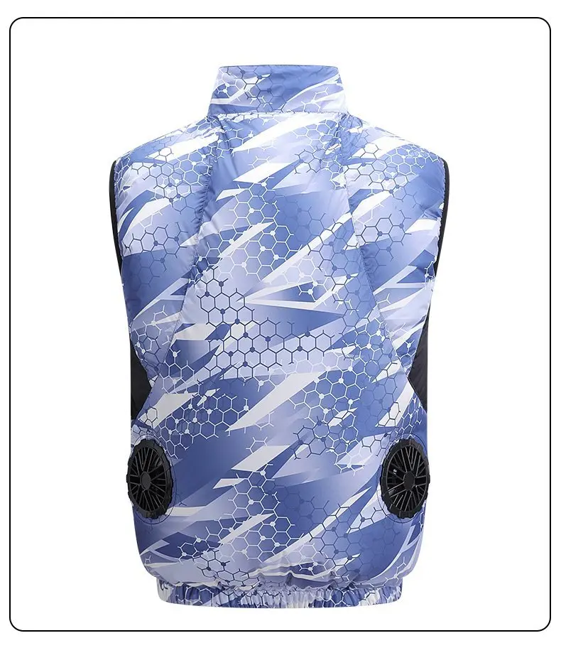NEWS USB 12V/5V 4Fan Couples Summer Breathable Cooling Vest Sleeveless Fan Air Conditioner Jacket Heat Resistant Outdoor Workwea