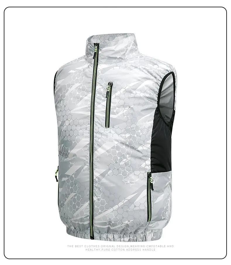 NEWS USB 12V/5V 4Fan Couples Summer Breathable Cooling Vest Sleeveless Fan Air Conditioner Jacket Heat Resistant Outdoor Workwea