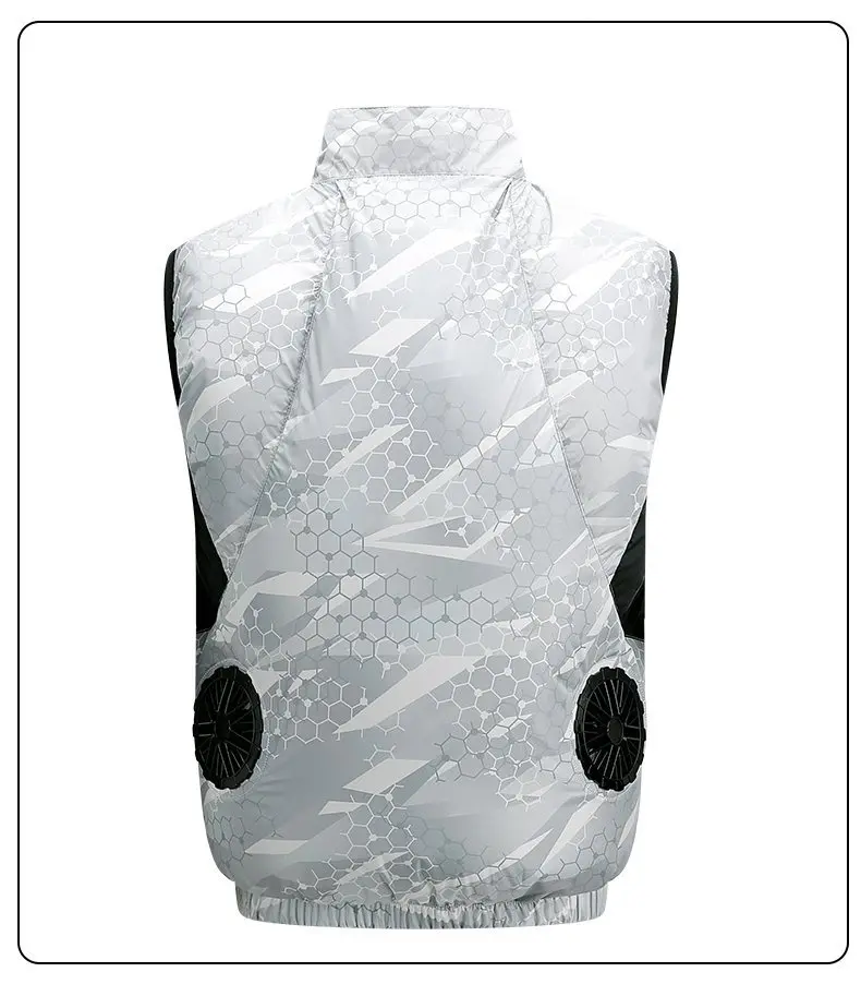 NEWS USB 12V/5V 4Fan Couples Summer Breathable Cooling Vest Sleeveless Fan Air Conditioner Jacket Heat Resistant Outdoor Workwea