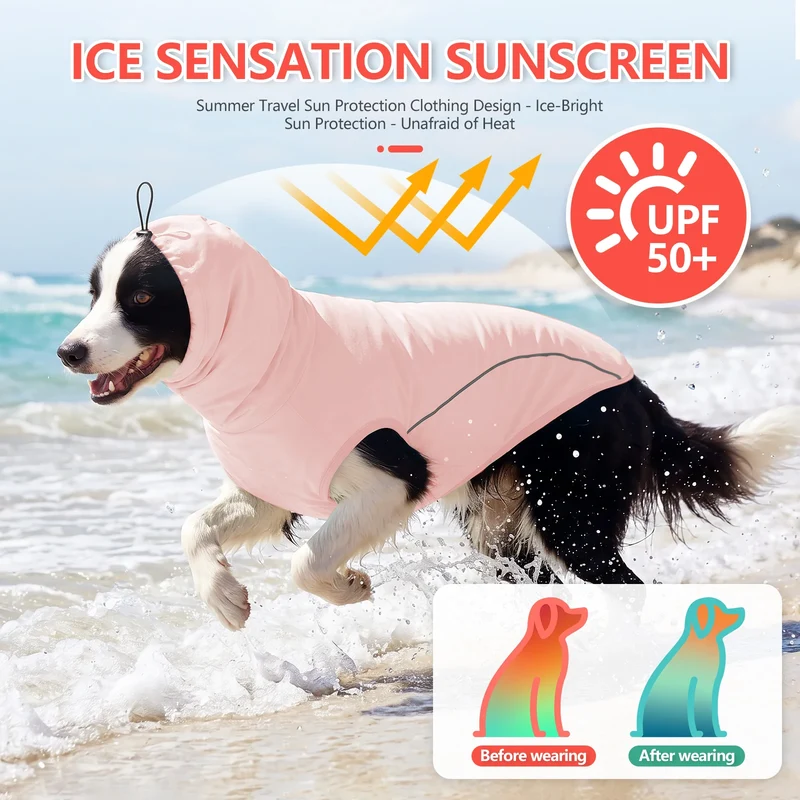 Dog Shirt,Cooling Vest Lightweight Breathable,Dog T-Shirts All-Season UV Protection Pet Clothes Quick Dry Soft Stretchy Shirt