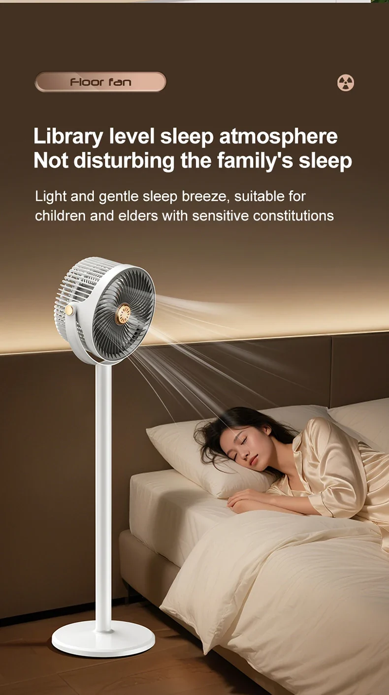 Wireless Fan Height Adjustable Outdoor Travel Camping Long Endurance USB Charging Portable Student Dormitory High Wind Power
