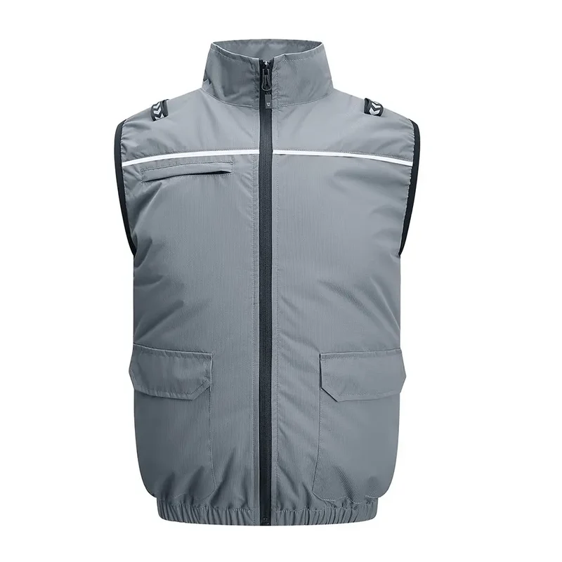 Hooded Cooling Vest Summer USB Charging 5V 12V Cooling Fan Air Conditioner Clothes Sleeveless Breathable Outdoor Sports Travel W
