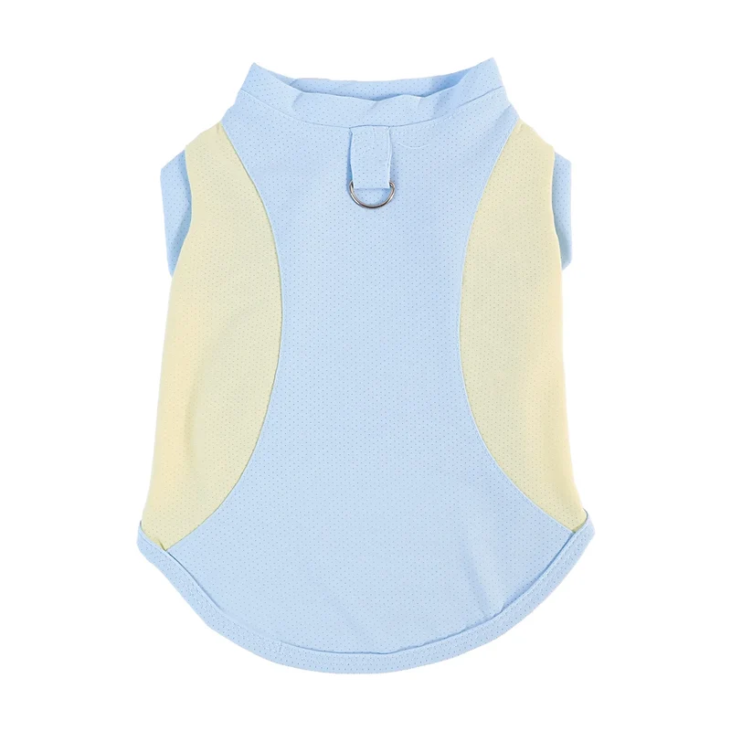 Dog cooling vest - summer sun protection, lightweight color block design, pet tank top, ice-cooling, breathable pet apparel