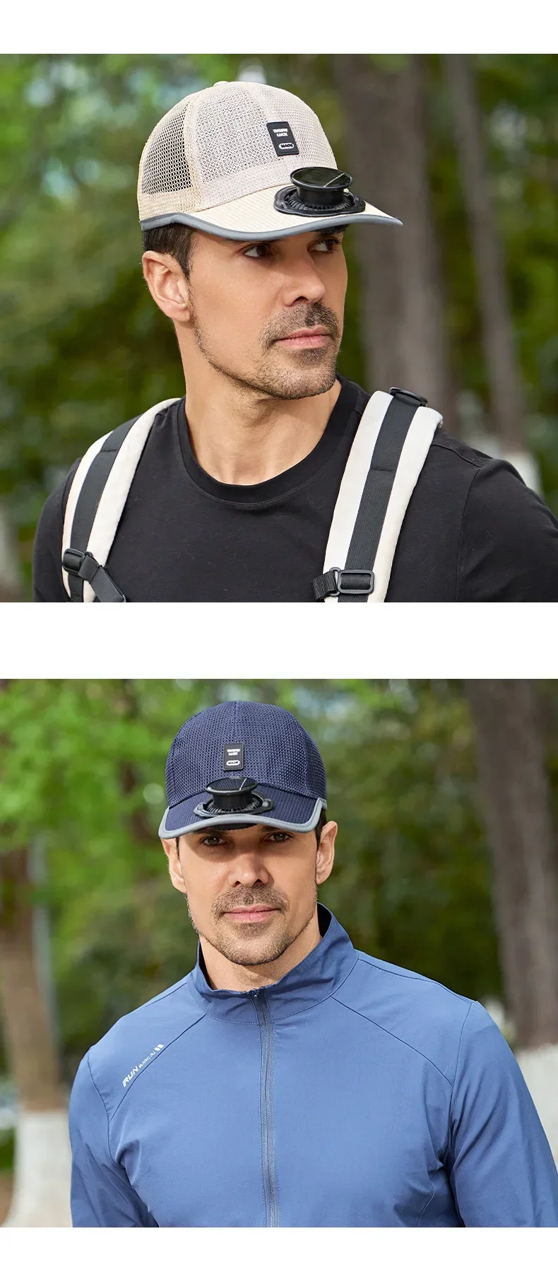 Summer 2026 Solar Fan Hat - USB Rechargeable Cooling Cap, Breathable Mesh Sun Visor, Adjustable Wind Speed for Outdoor & Fishing