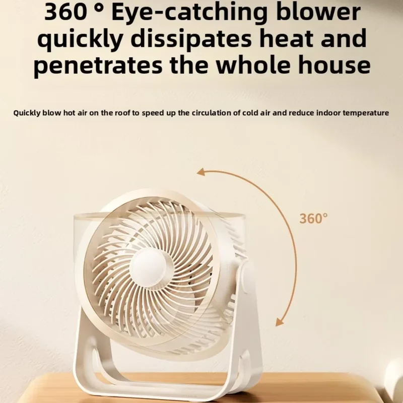 Cordless Electric Fan 3600mah Wireless Portable Air Circulator Fan Desktop Wall Ceiling Air Cooling Cooler Quiet Ventilator