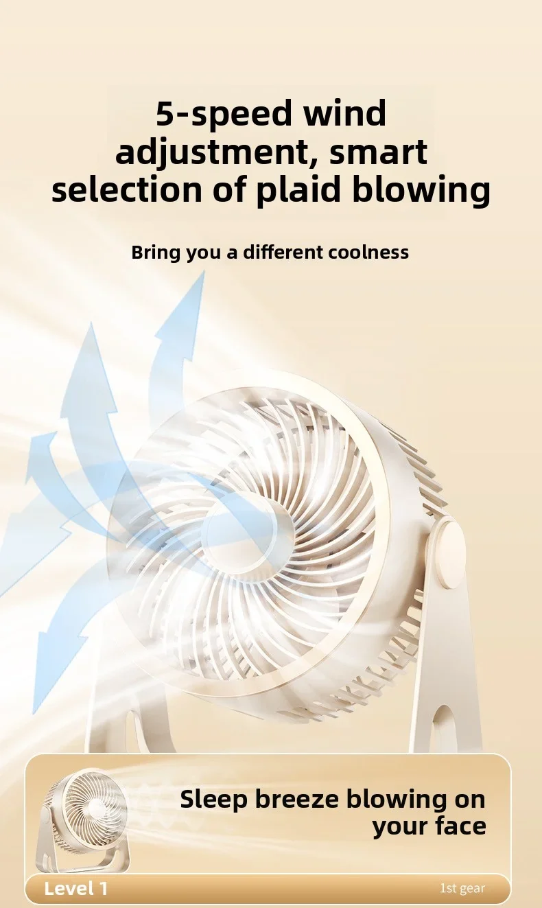 Cordless Electric Fan 3600mah Wireless Portable Air Circulator Fan Desktop Wall Ceiling Air Cooling Cooler Quiet Ventilator