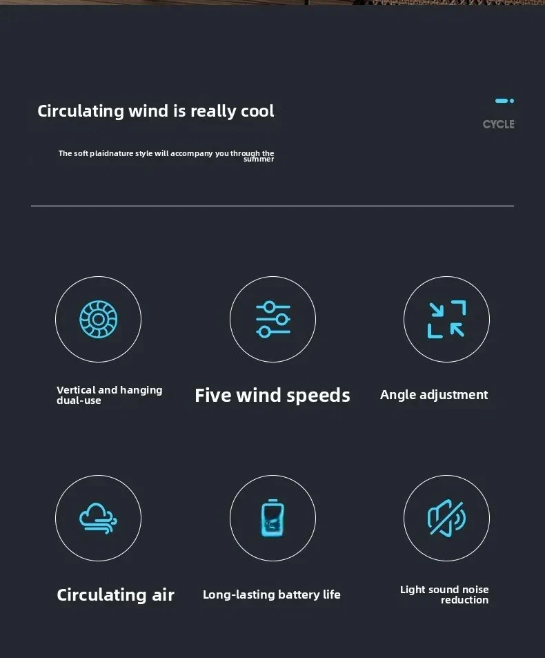 Cordless Electric Fan 4000mah Wireless Portable Air Circulator Fan Desktop Wall Ceiling Air Cooling Cooler Quiet Ventilator