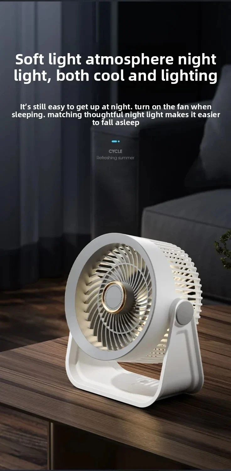 Cordless Electric Fan 4000mah Wireless Portable Air Circulator Fan Desktop Wall Ceiling Air Cooling Cooler Quiet Ventilator