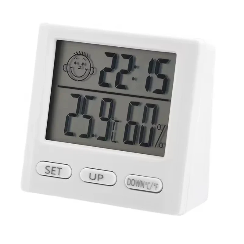LED Thermometer Thermo-Hygrometer Multifunction Electronic Clock Temperature Humidity Meter Weather Station for Home With Alarm