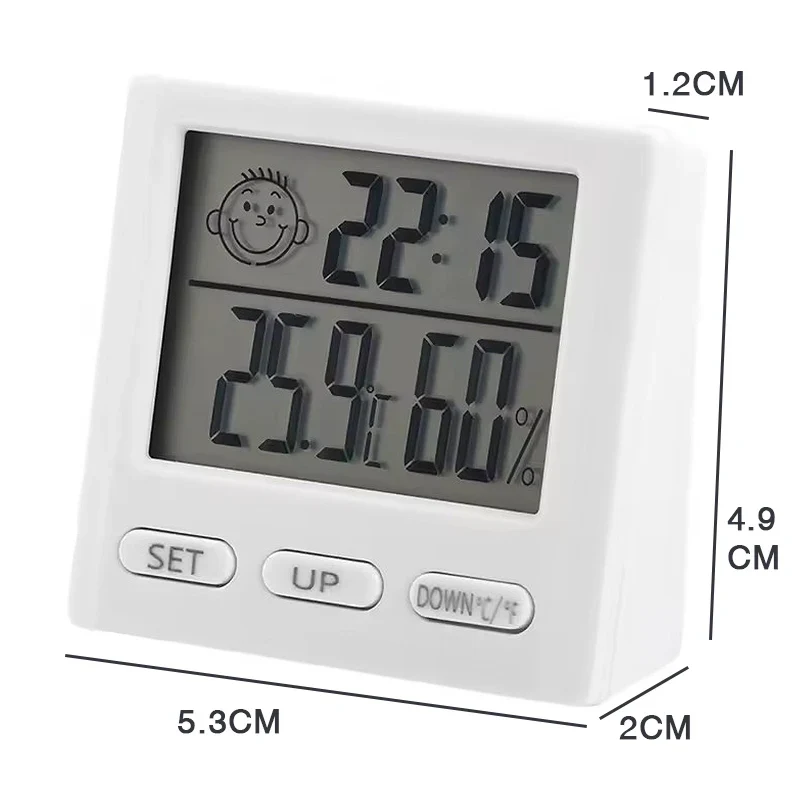 LED Thermometer Thermo-Hygrometer Multifunction Electronic Clock Temperature Humidity Meter Weather Station for Home With Alarm