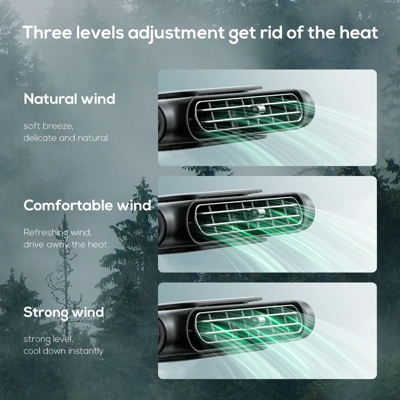 Car Seat Cooling Fan 3 Speed Adjustable 5V USB Car Headrest Cooling Air Fan Car Seat Fan for Front Rear Car Interior Accessories