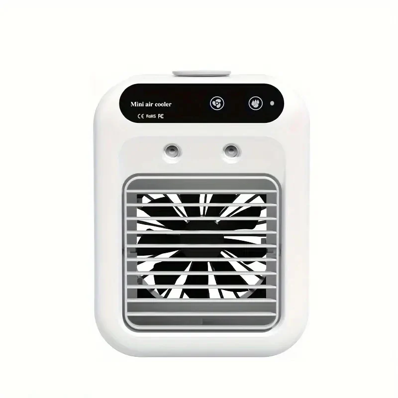 500ml water capacity air cooler fan, silent USB charging small fan, 9-blade high wind power