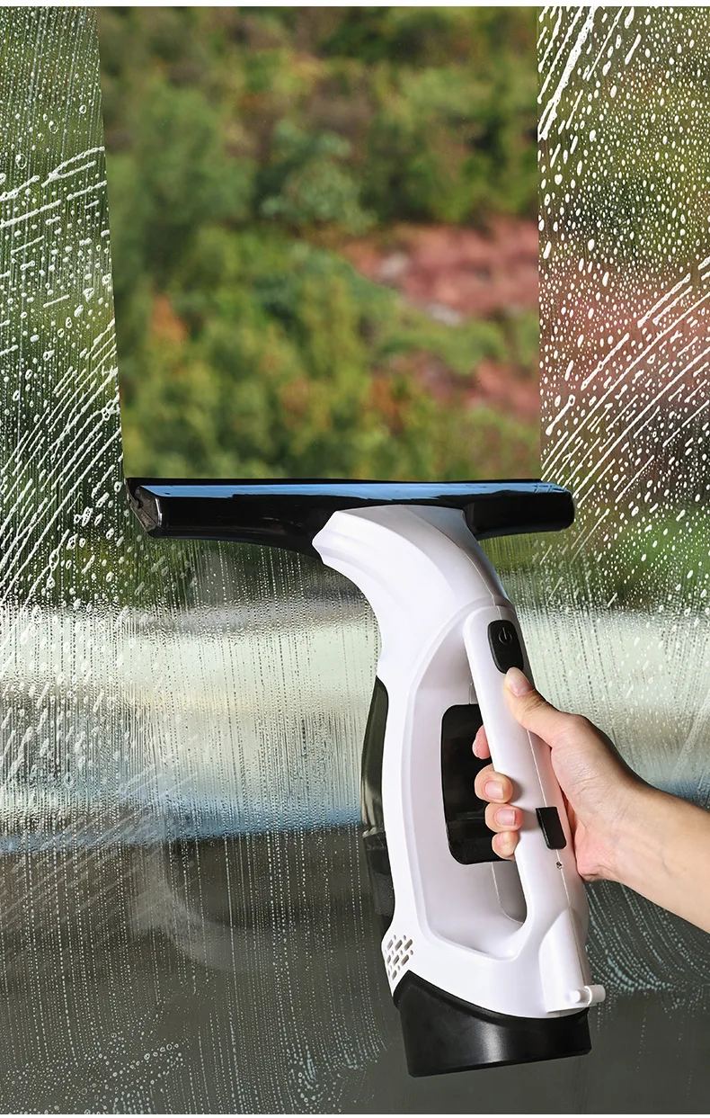 Multifunctional Electric Cordless Window Cleaner Machine White Cordless Rechargeable Automatic Portable Glass Cleaner Tools