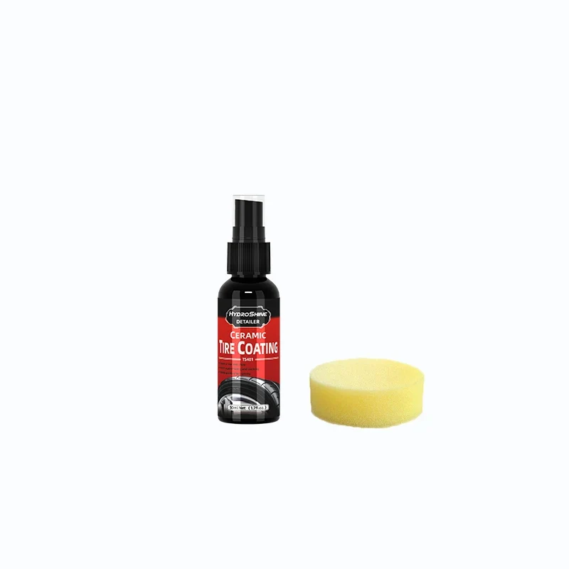 Hydroshine Ceramic Tire Coating Shine Spray Tyre Gloss Plastic Rubber Wheel Restorer Long Lasting Hydrophobic Cleaner Seal Wax