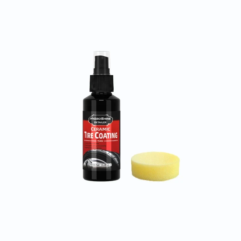 Hydroshine Ceramic Tire Coating Shine Spray Tyre Gloss Plastic Rubber Wheel Restorer Long Lasting Hydrophobic Cleaner Seal Wax