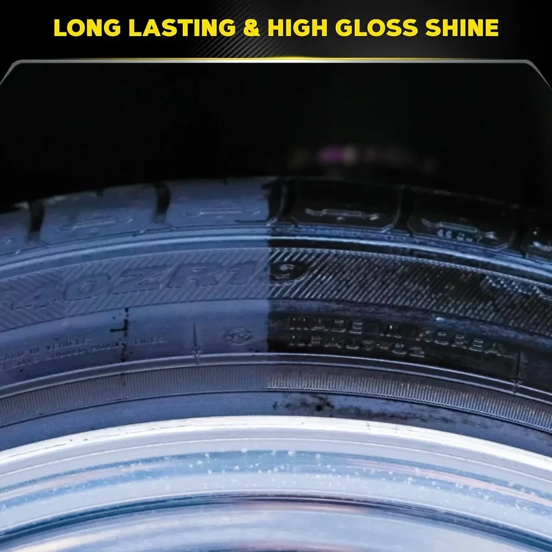 Hydroshine Ceramic Tire Coating Shine Spray Tyre Gloss Plastic Rubber Wheel Restorer Long Lasting Hydrophobic Cleaner Seal Wax