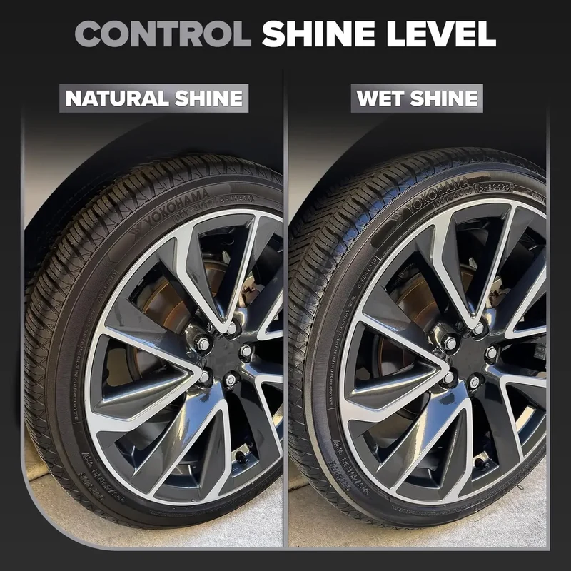 Hydroshine Ceramic Tire Coating Shine Spray Tyre Gloss Plastic Rubber Wheel Restorer Long Lasting Hydrophobic Cleaner Seal Wax