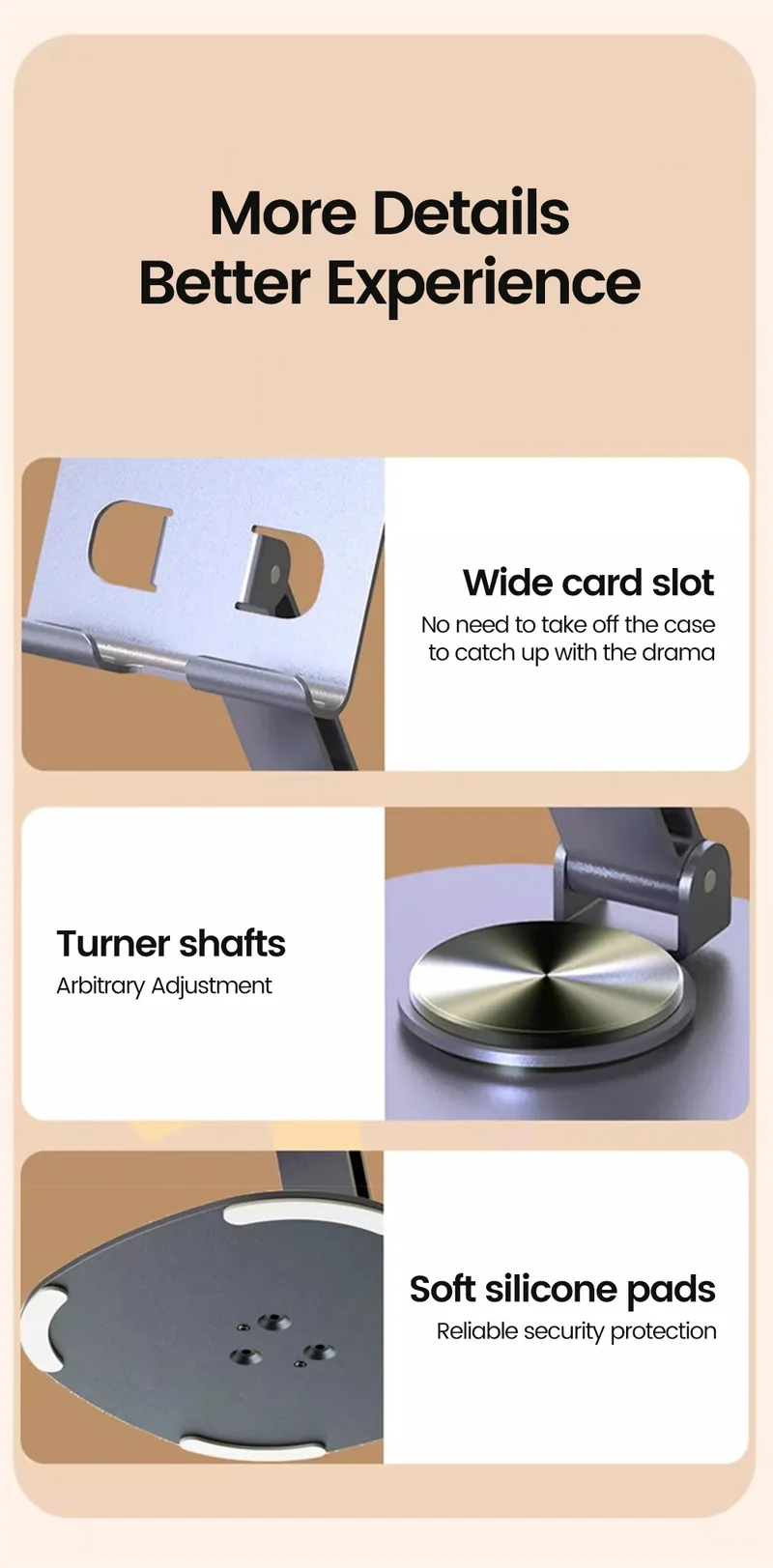 Olaf Rotating Table Cell Phone Holder Support Desktop Stand For iPad Samsung iPhone 15 14 13 Mobile Mount