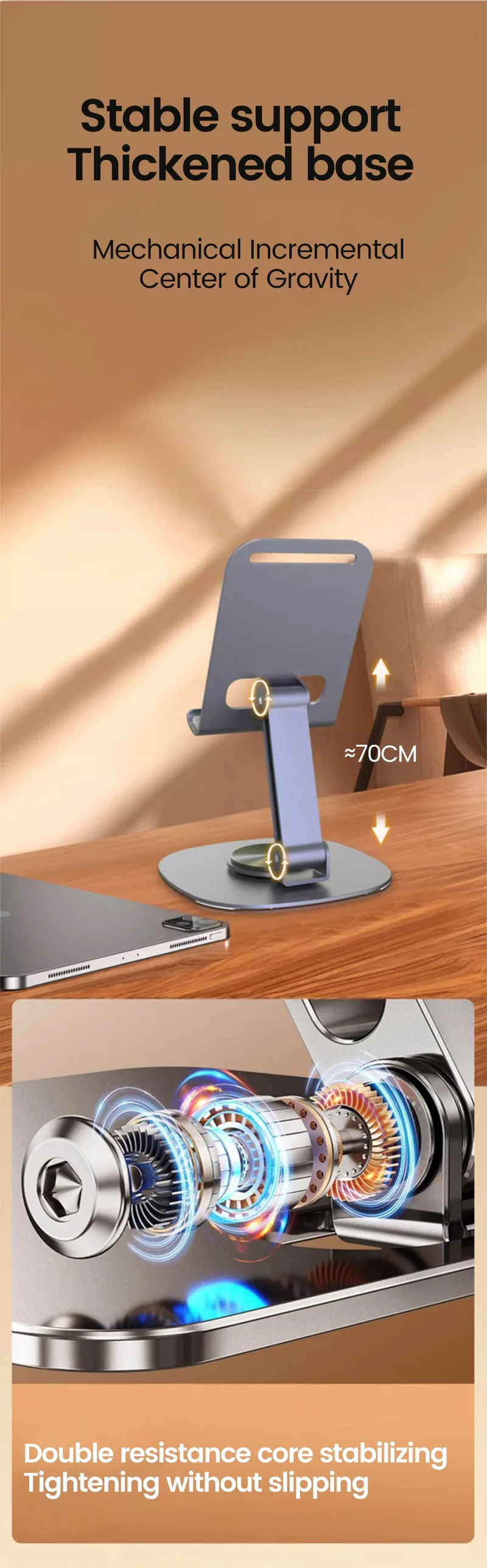 Olaf Rotating Table Cell Phone Holder Support Desktop Stand For iPad Samsung iPhone 15 14 13 Mobile Mount