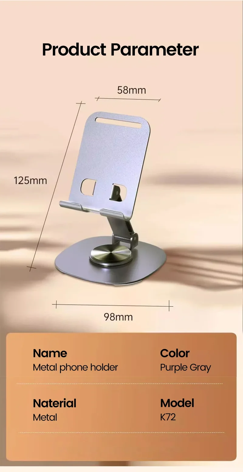 Olaf Rotating Table Cell Phone Holder Support Desktop Stand For iPad Samsung iPhone 15 14 13 Mobile Mount