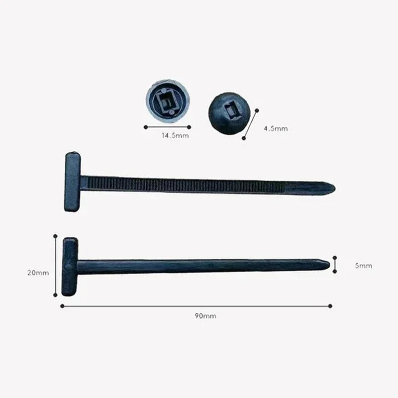 Cable tie buckle fixed through the core nail cable tie buckle mudguard fender inner lining trunk buckle