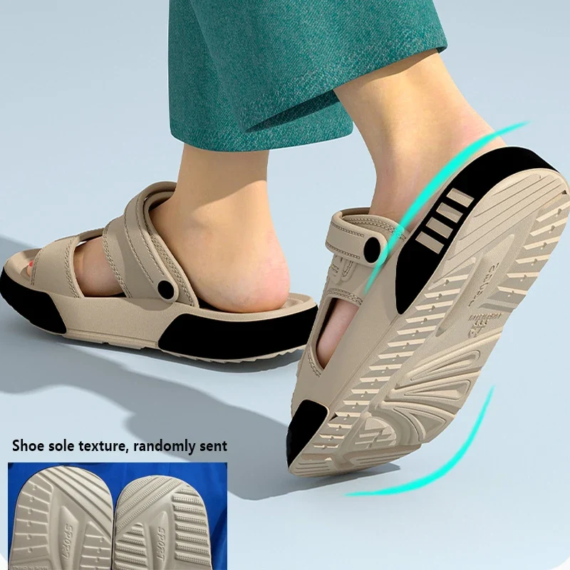 Men Slippers Summer EVA Soft-soled Platform Slides Sandals Indoor Outdoor Walking Beach Shoes Flip Flops Mens Home Shoes