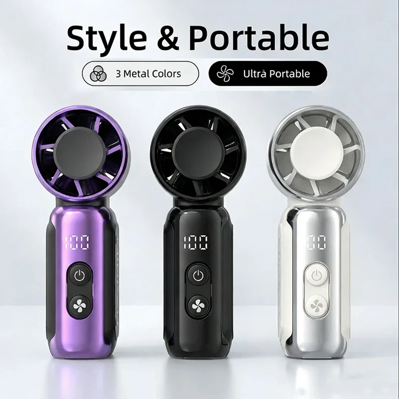 Mini handheld fan, portable small electric fan, USB charging portable pocket fan, suitable for outdoor, travel, and office use